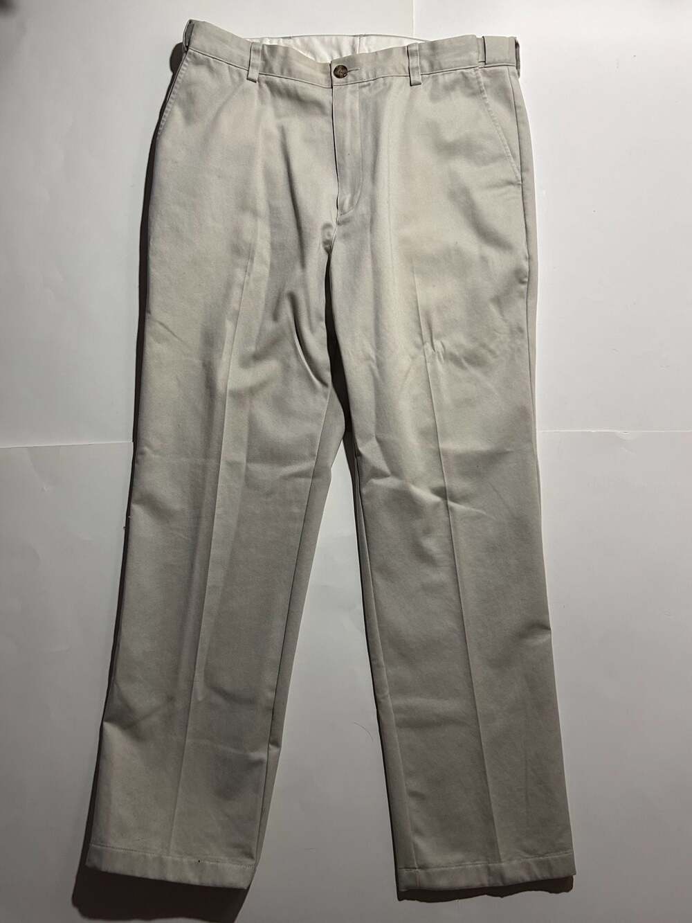 L.L. Bean Comfort Waist 100% Cotton Khaki Dress Pants, Size 35x30